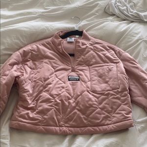 Adidas pink quarter zip